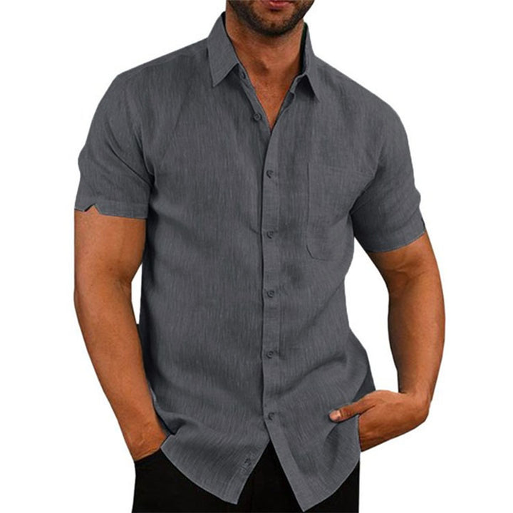 Evan® |  2022 Stilfuld herreskjorte i bomuld og hør