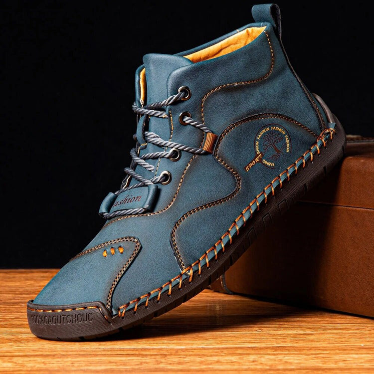 Stephie™ | Vintage læderstøvler med syninger